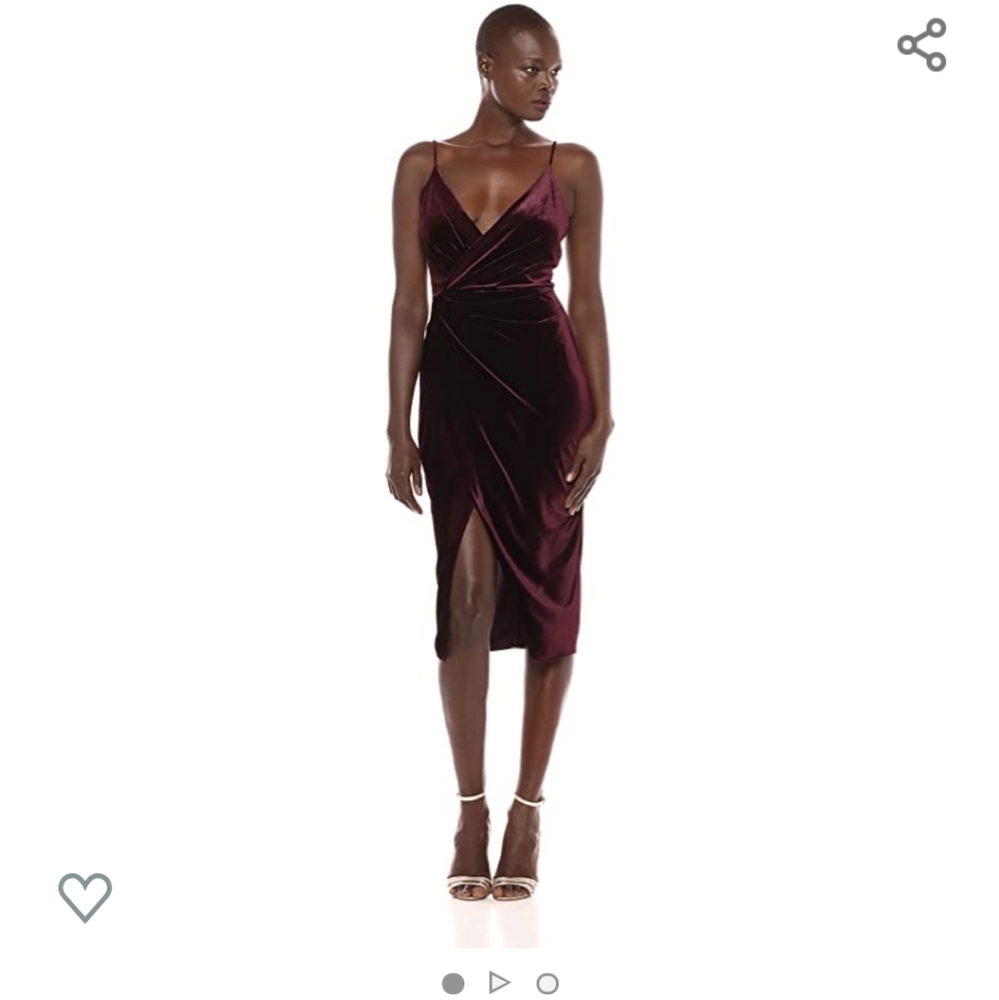 Betsy Johnson Velvet Faux Wrap Dress